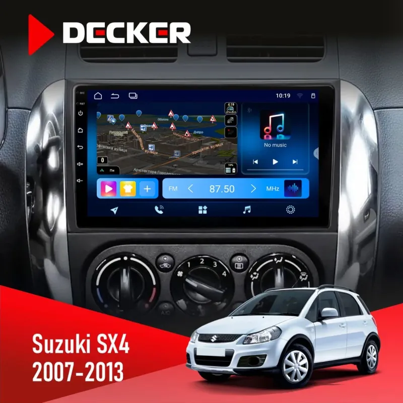 Штатна магнітола Suzuki SX4 2007-2013 DECKER TS TS9-003 4X64, DSP 4G, 2K