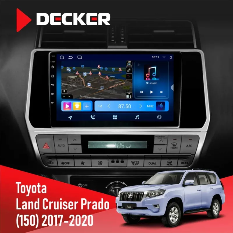Штатна магнітола Toyota Land Cruiser Prdo 150 2017-2020 DECKER TS TS10-003 4X64, DSP 4G, 2K