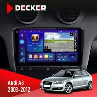 Штатна магнітола Audi A3 2003-2012 DECKER D9-005 4X64, DSP, 360, 4G, 2K