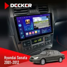 Штатна магнітола Hyundai Sonata (EF) 2001-2012 DECKER D9-005 4X64, DSP, 360, 4G, 2K