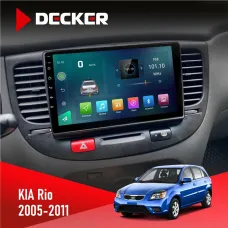 Штатна магнітола KIA Rio (JB) 2005-2011 Black DECKER D9-005 4X64, DSP, 360, 4G, 2K