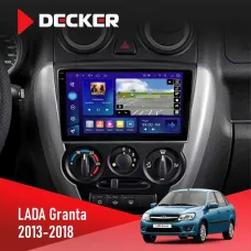 Штатна магнітола Lada Granta 2013-2018 DECKER D9-005 4X64, DSP, 360, 4G, 2K