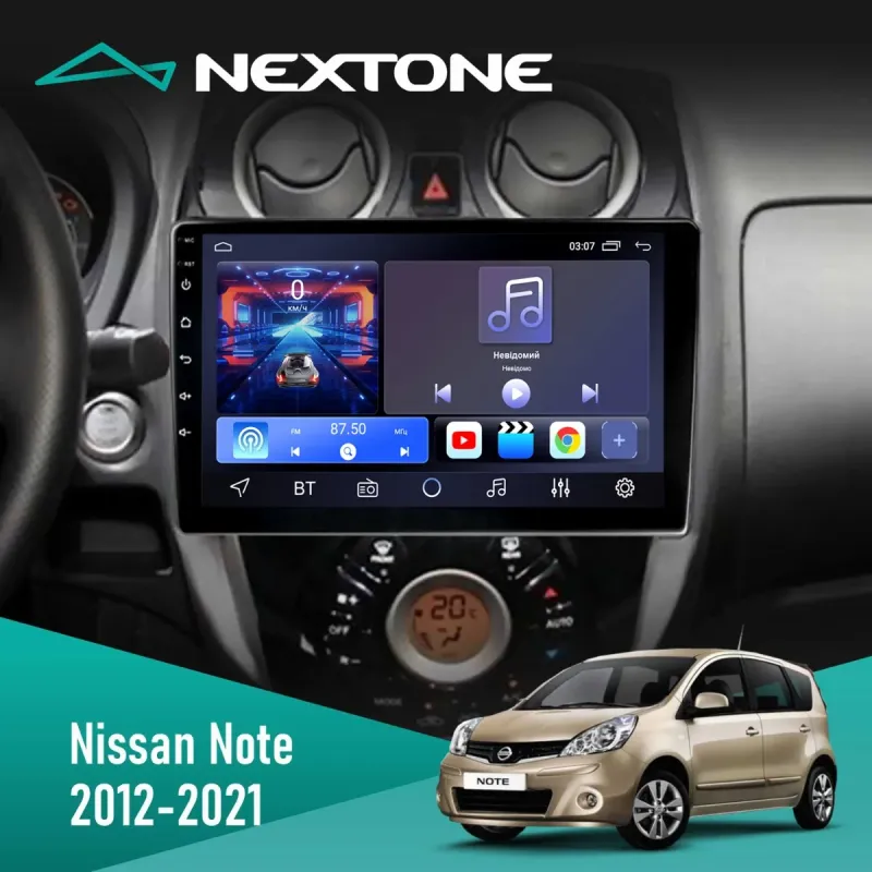 Штатна магнітола Nissan Note 2012-2021 CYCLONE C10-001 2X32