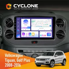 Штатна магнітола Volkswagen Tiguan, Golf Plus 2008-2016 CYCLONE C10-011 4X64, DSP