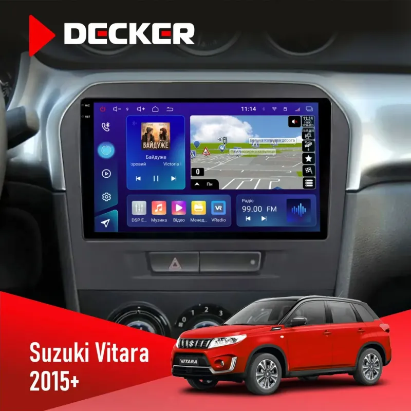 Штатна магнітола Suzuki Vitara 2015+ DECKER D9-005 4X64, DSP, 360, 4G, 2K