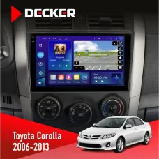 Штатна магнітола Toyota Corolla 2006-2013 DECKER D9-005 4X64, DSP, 360, 4G, 2K