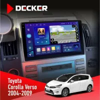 Штатна магнітола Toyota Corolla Verso 2004-2009 DECKER D9-005 4X64, DSP, 360, 4G, 2K