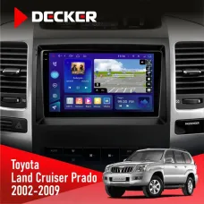 Штатна магнітола Toyota Land Cruiser Prado (120) 2002-2009 DECKER D9-005 4X64, DSP, 360, 4G, 2K