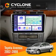 Штатна магнітола Toyota Avensis 2002-2008 CYCLONE C9-011 4X64, DSP