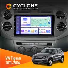 Штатна магнітола Volkswagen Tiguan 2011-2016 Black CYCLONE C9-011 4X64, DSP