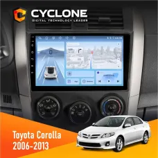 Штатна магнітола Toyota Corolla 2006-2013 Big frame CYCLONE C9-012 4X64 DSP 4G