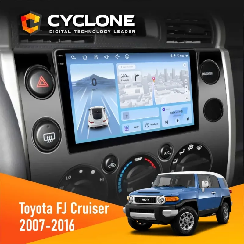 Штатна магнітола Toyota FJ Cruiser 2007-2016 CYCLONE C9-009 4X64, DSP, 4G, 2K