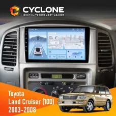 Штатна магнітола Toyota Land Cruiser (100) 2003-2008 CYCLONE C9-012 4X64 DSP 4G
