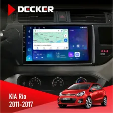 Штатна магнітола KIA Rio 2015-2017 DECKER D9-007 4X64 DSP 360 4G