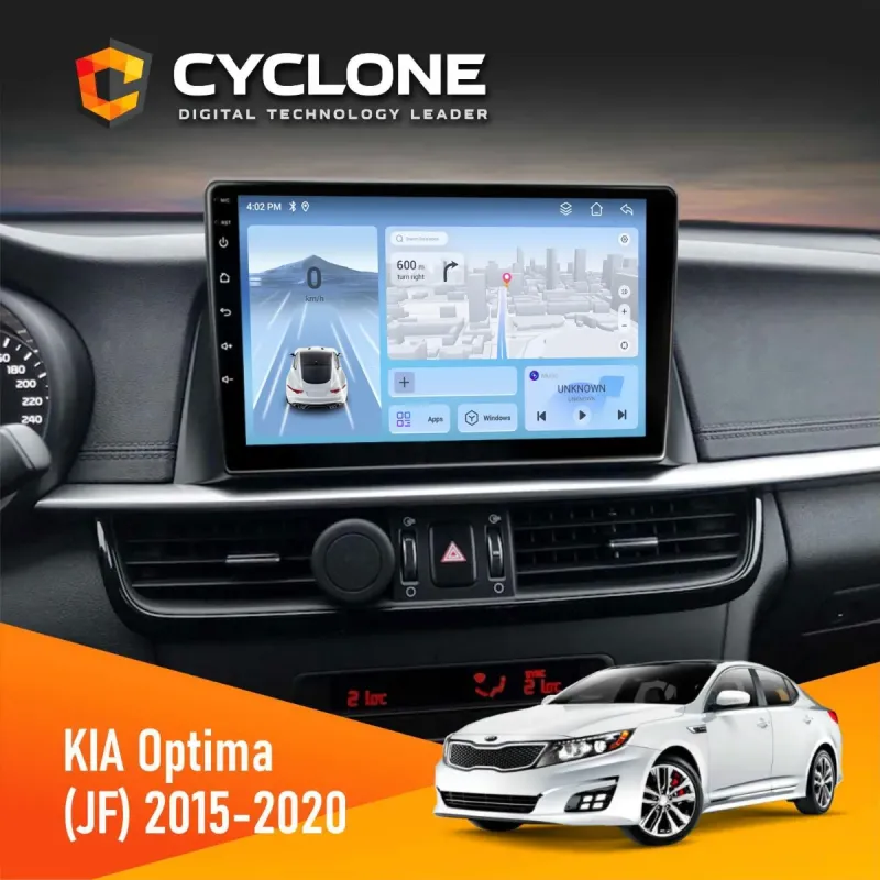 Штатна магнітола KIA Optima, K5 2015-2020 CYCLONE C10-005 4X64, 4G, DSP, 2K