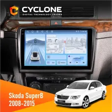 Штатна магнітола Skoda SuperB 2008-2015 CYCLONE C10-012 4X64 DSP 4G