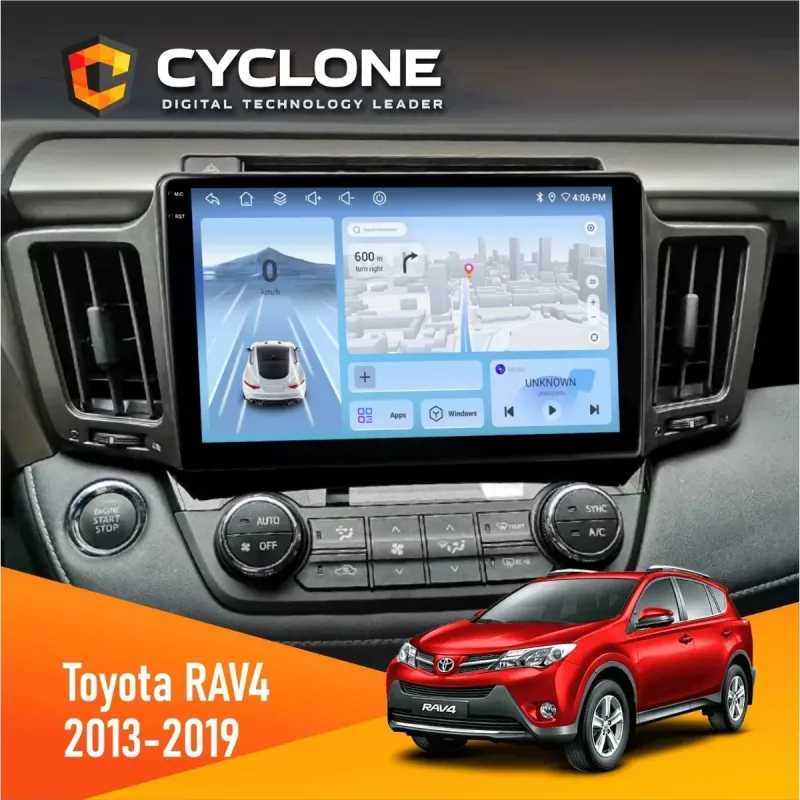 Штатна магнітола Toyota RAV4 2013-2019 CYCLONE C10-005 4X64, 4G, DSP, 2K