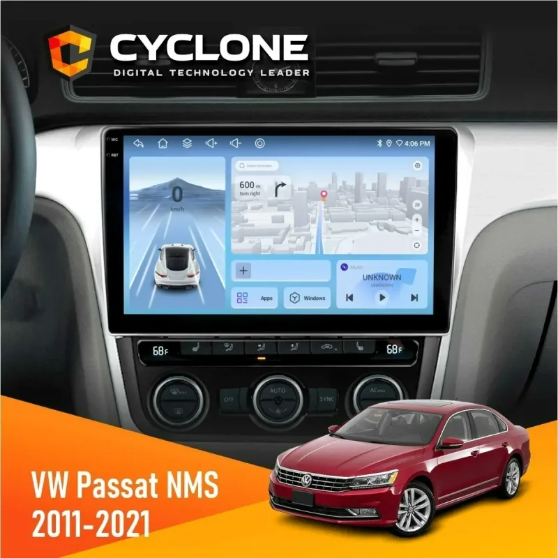 Штатна магнітола Volkswagen Passat NMS 2011-2021 CYCLONE C10-005 4X64, 4G, DSP, 2K
