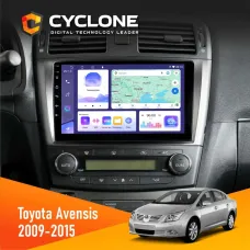Штатна магнітола Toyota Avensis 2008-2015 Black CYCLONE C9-011 4X64, DSP