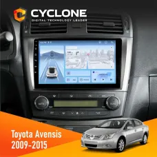 Штатна магнітола Toyota Avensis 2008-2015 Black CYCLONE C9-012 4X64 DSP 4G
