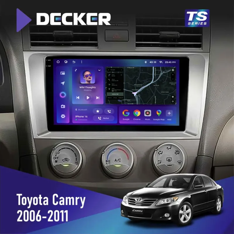 Штатна магнітола Toyota Camry 2006-2011 AMP DECKER D10-008 8X128 DSP 4G