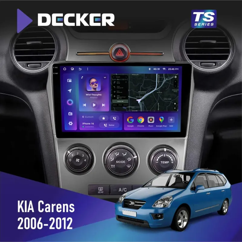 Штатна магнітола KIA Carens 2006-2012 DECKER D9-008 8X128 DSP 4G