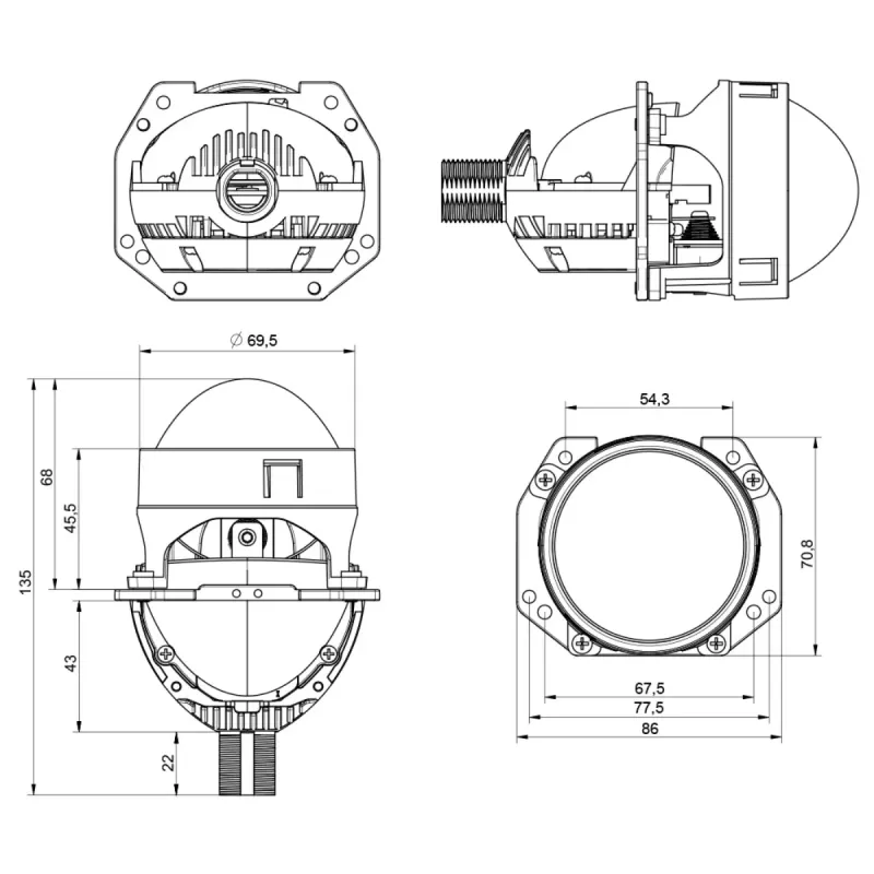 CYCLONE LED BL 2.5