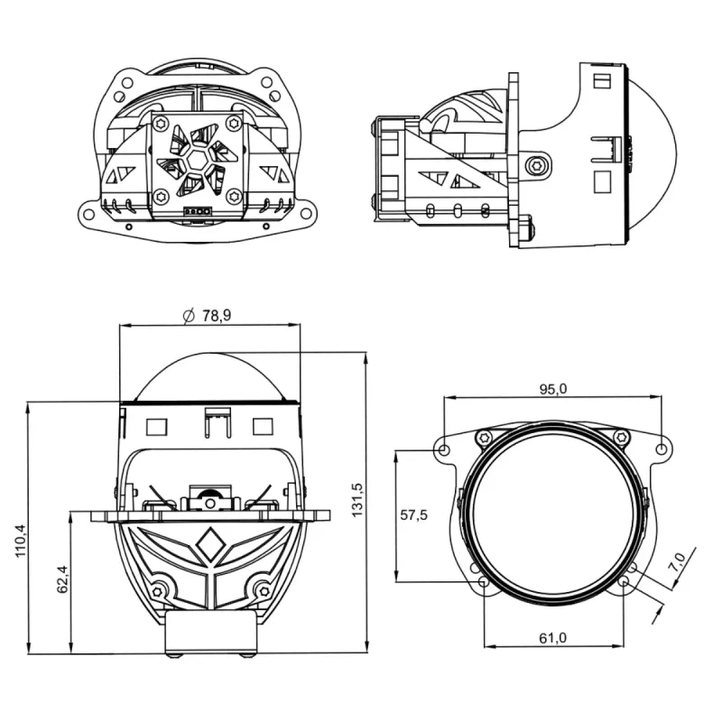 Світлодіодна лінза CYCLONE LED BL 3.0