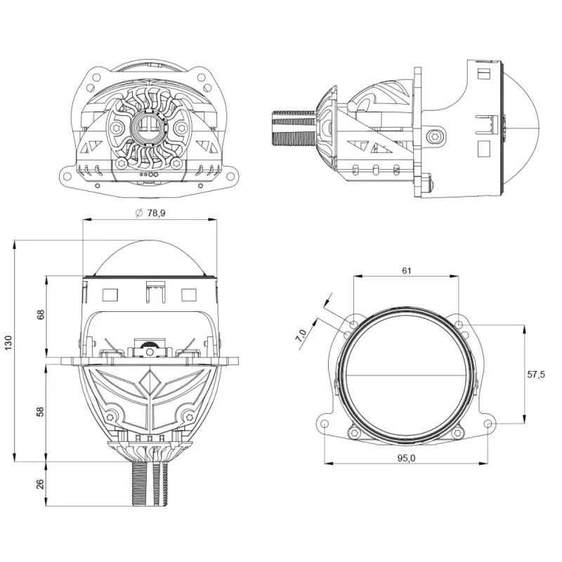 Світлодіодна лінза CYCLONE LED BL 3.0