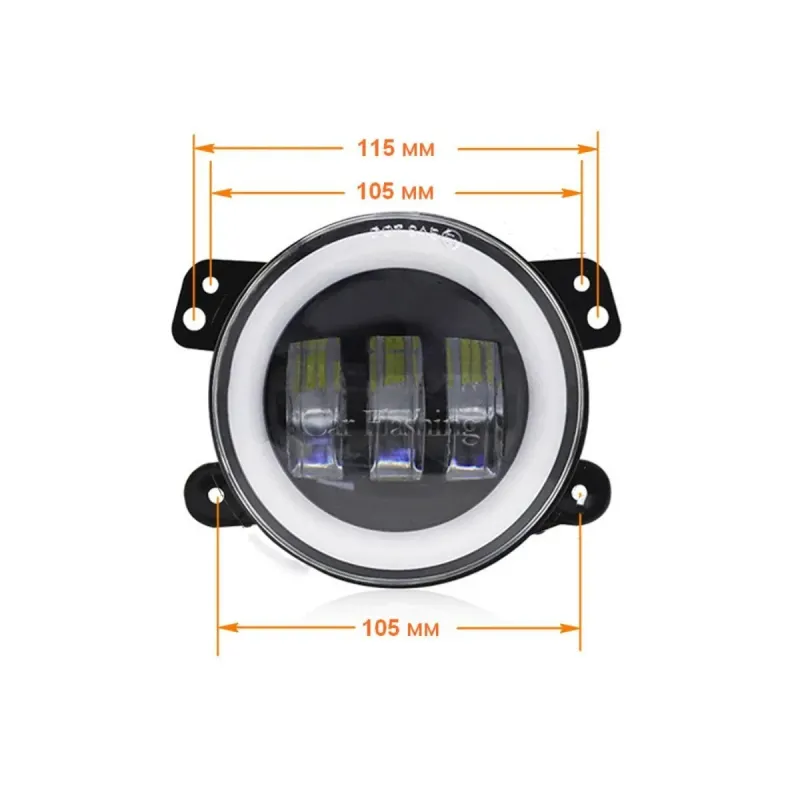 Протитуманна світлодіодна CYCLONE ФАРА FOG-04 45W+DRL 4