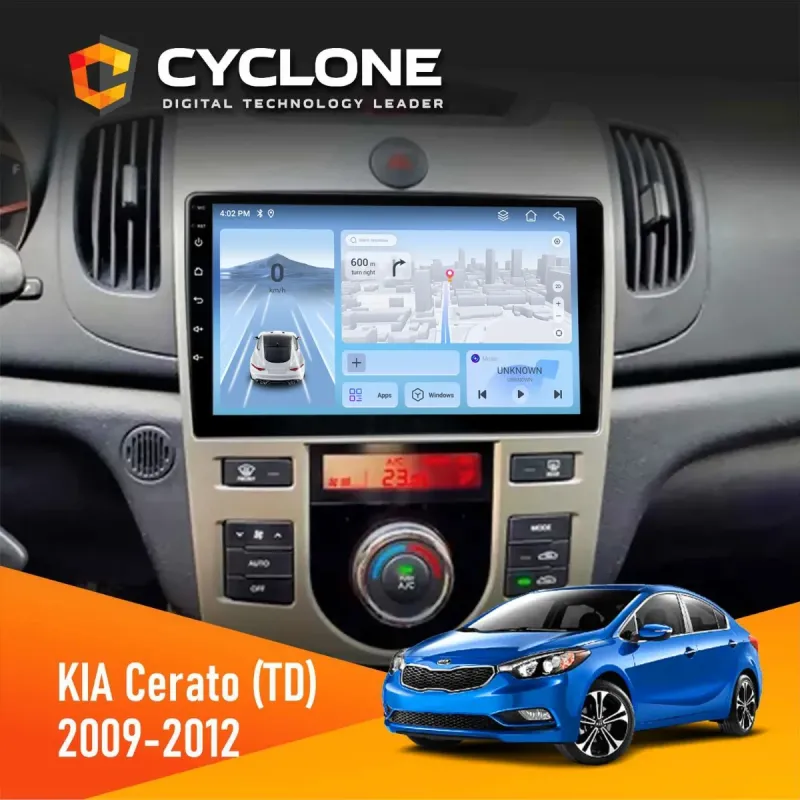 Штатна магнітола KIA Forte (TD) 2009-2012 Climate CYCLONE C9-012 4X64 DSP 4G