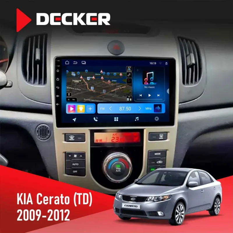 Штатна магнітола KIA Forte (TD) 2009-2012 Climate DECKER D9-008 8X128 DSP 4G
