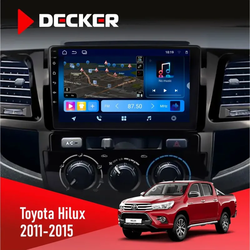 Штатна магнітола Toyota Hilux 2011-2015 DECKER D9-008 8X128 DSP 4G