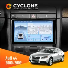 Штатна магнітола Audi A4 2000-2009 CYCLONE C9-012 4X64 DSP 4G