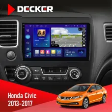 Штатна магнітола Honda Civic 2013-2017 DECKER D10-005 4X64, DSP, 360, 4G, 2K