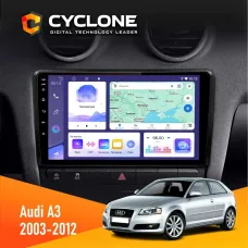 Штатна магнітола Audi A3 2003-2012 CYCLONE C9-011 4X64, DSP