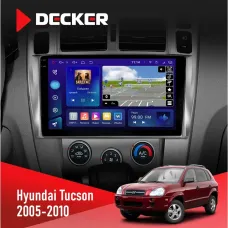 Штатна магнітола Hyundai Tucson 2005-2010 DECKER D10-005 4X64, DSP, 360, 4G, 2K