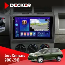 Штатна магнітола Jeep Compass 2007-2010 DECKER D10-005 4X64, DSP, 360, 4G, 2K
