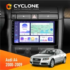 Штатна магнітола Audi A4 2000-2009 CYCLONE C9-011 4X64, DSP