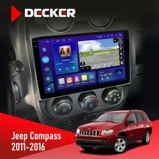 Штатна магнітола Jeep Compass, Patriot 2011-2016 DECKER D10-005 4X64, DSP, 360, 4G, 2K