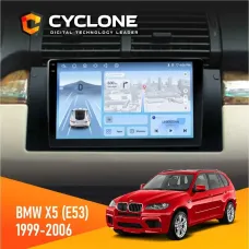 Штатна магнітола BMW X5 (E53) 1999-2006 Радіо модуль CYCLONE C9-012 4X64 DSP 4G