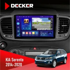 Штатна магнітола KIA Sorento 2014-2020 DECKER D10-005 4X64, DSP, 360, 4G, 2K