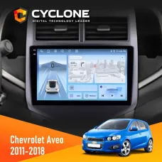 Штатна магнітола Chevrolet Aveo 2011-2018 CYCLONE C9-012 4X64 DSP 4G