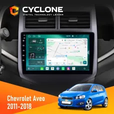 Штатна магнітола Chevrolet Aveo 2011-2018 CYCLONE C9-013 4X64 DSP 4G