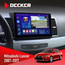 Штатна магнітола Mitsubishi Lancer X 2007-2017 DECKER D10-005 4X64, DSP, 360, 4G, 2K