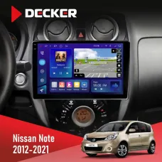 Штатна магнітола Nissan Note 2012-2021 DECKER D10-005 4X64, DSP, 360, 4G, 2K