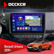 Штатна магнітола Renault Arkana, Duster 2019 DECKER D10-005 4X64, DSP, 360, 4G, 2K