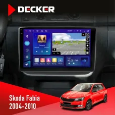Штатна магнітола Skoda Fabia 2007-2014 DECKER D10-005 4X64, DSP, 360, 4G, 2K