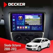 Штатна магнітола Skoda Octavia A5 2008-2013 Silver DECKER D10-005 4X64, DSP, 360, 4G, 2K