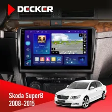 Штатна магнітола Skoda SuperB 2008-2015 DECKER D10-005 4X64, DSP, 360, 4G, 2K